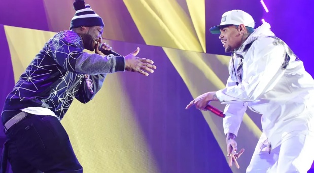 CHRIS BROWN TRAZ 50 CENT COMO CONVIDADO SURPRESA EM TURNÊ PELO REINO UNIDO